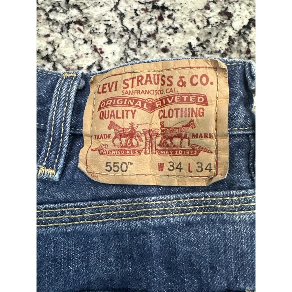 Vintage Levi's 550 Relaxed Fit Jeans Medium Wash Size 34 X‎ 34